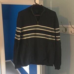 Striped Quarter Zip Sweater